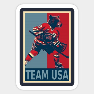 Team USA Grizzly Bear Ice Hockey Sticker